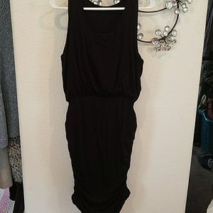 Rouched Black Dress